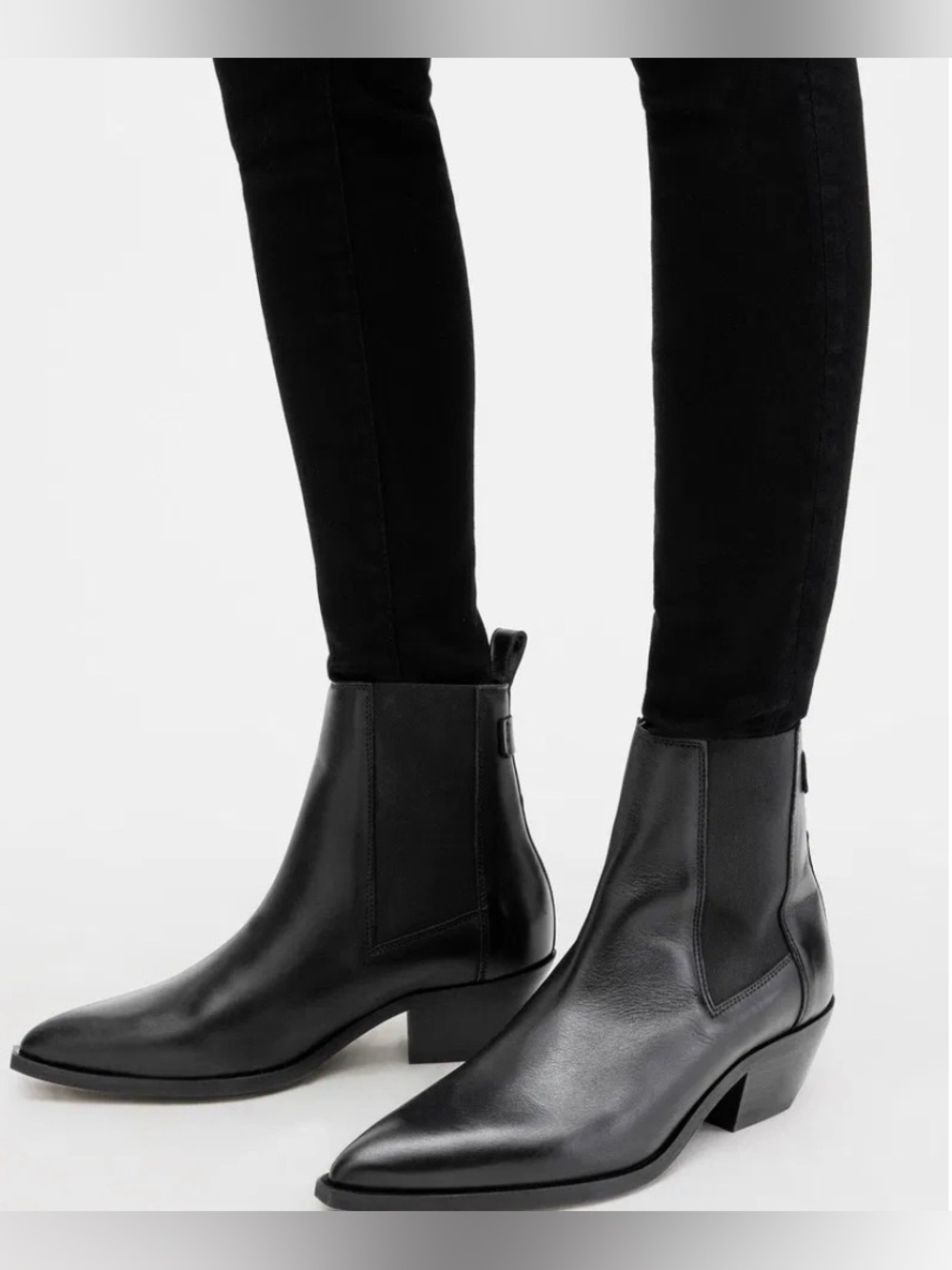 ALLSAINTS Fox Leather Boot in Black - NWT